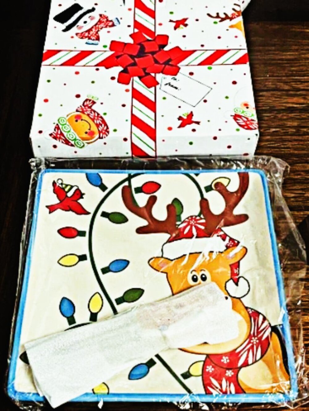 NWT Temptations Appetizer Cheese Plate Reindeer W/Spreader